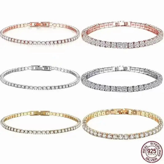 Rose Gold Crystal Tennis Bracelet