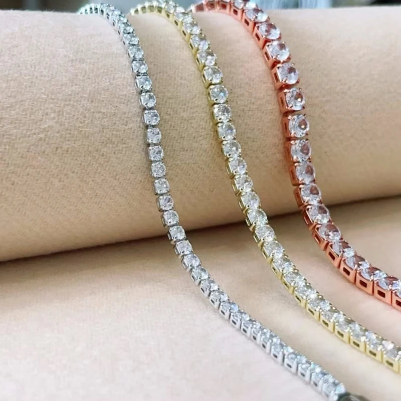 Rose Gold Crystal Tennis Bracelet