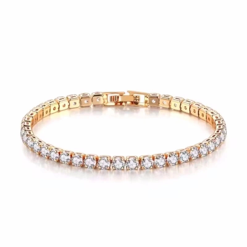 Rose Gold Crystal Tennis Bracelet