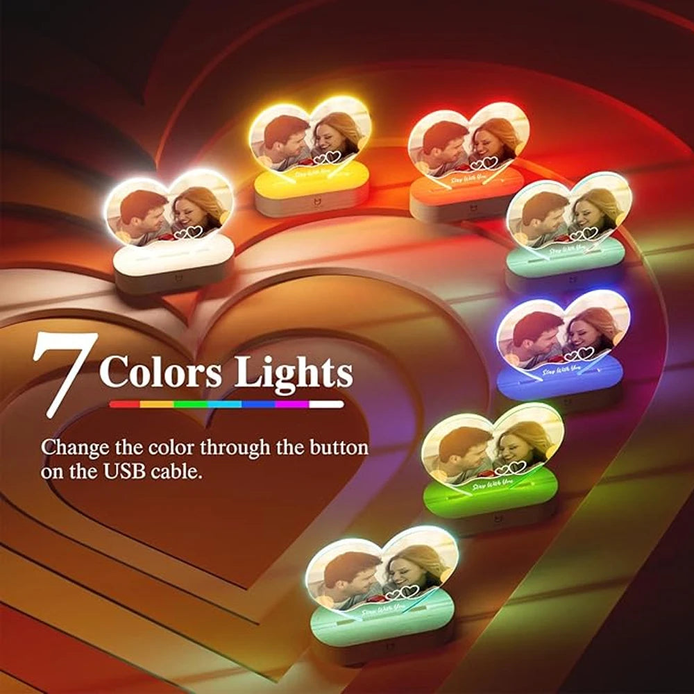 Custom Valentine’s LED Photo Frame