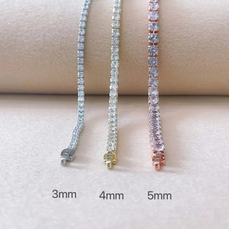 Rose Gold Crystal Tennis Bracelet