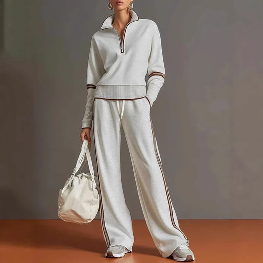 Everyday Zip Striped Tracksuit Set
